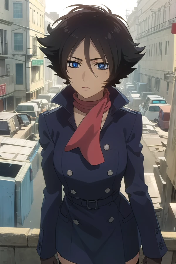 wolfsrainblue, <lora:wolfsrain blue-lora-nochekaiser:1>,
wolfsrain blue, short hair, black hair, blue eyes,
BREAK thighhighs, boots, shoes, scarf, high heels, zettai ryouiki, coat, thigh boots,
BREAK outdoors,
BREAK looking at viewer, (cowboy shot:1.5),
BREAK <lyco:GoodHands-beta2:1>, (masterpiece:1.2), best quality, high resolution, unity 8k wallpaper, (illustration:0.8), (beautiful detailed eyes:1.6), extremely detailed face, perfect lighting, extremely detailed CG, (perfect hands, perfect anatomy),