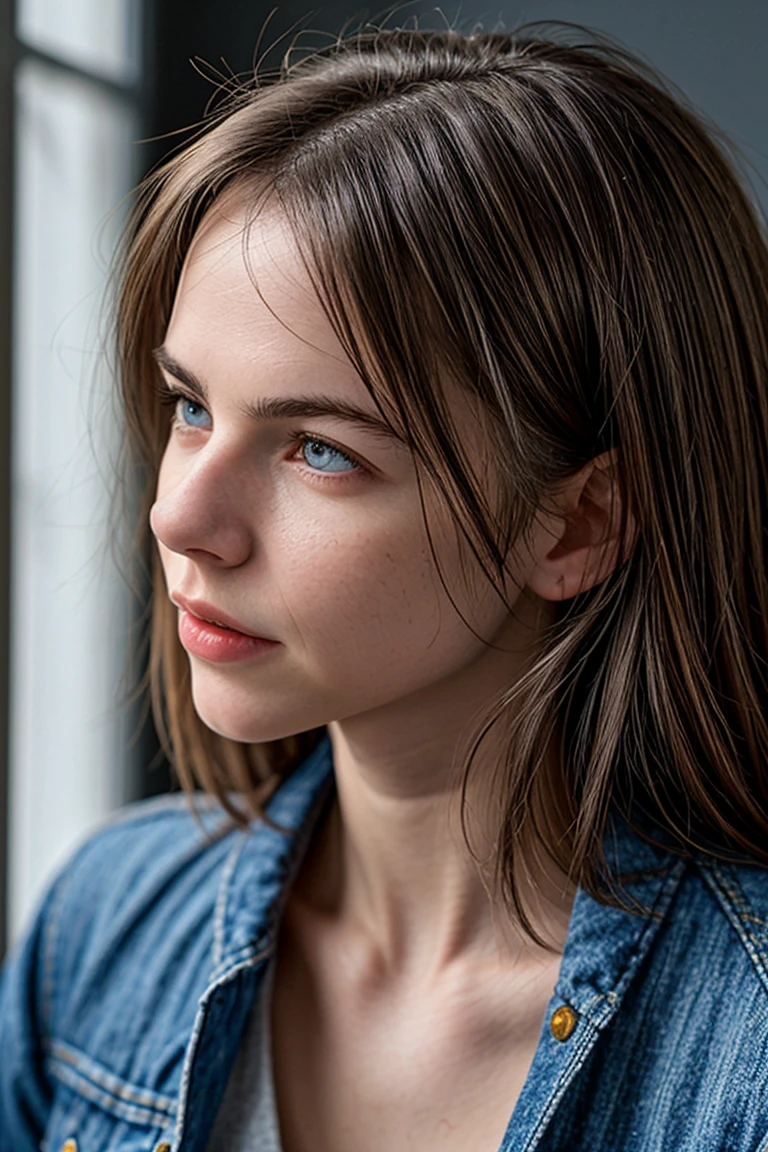 tv_Sirena_Milano_PS_V1, wearing denim jacket, from behind, Pentax K-1 Mark II, PA7_Human-Likeness