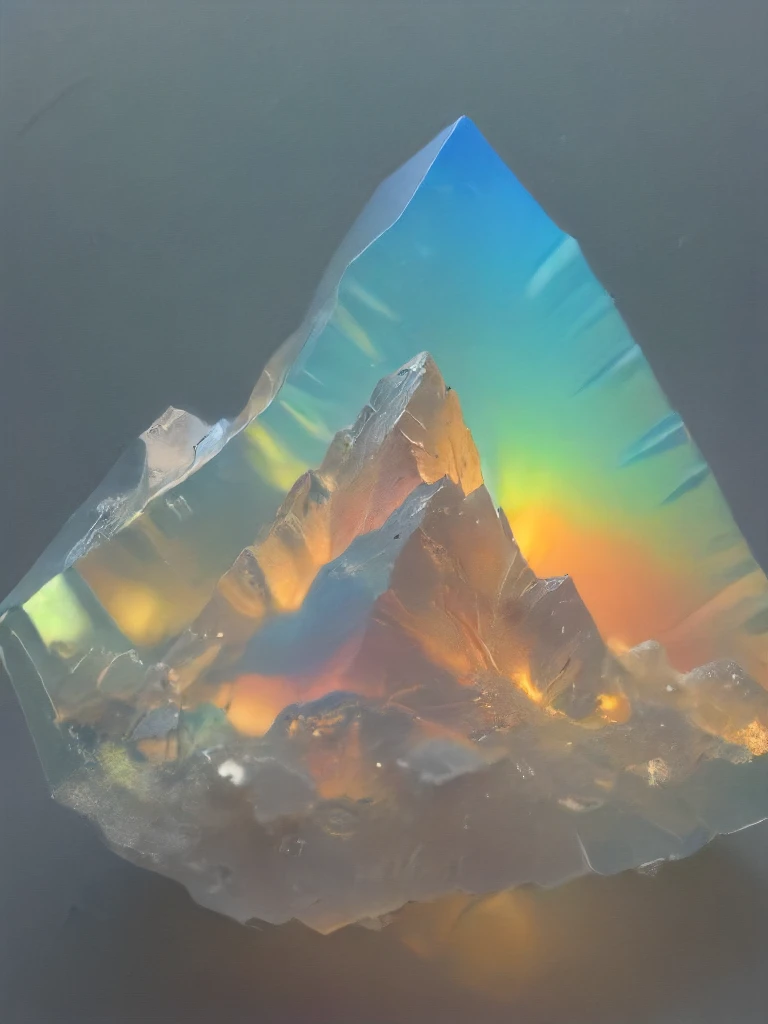holographic projection of a translucent mountain, hologram, depth, optical illusion, <lora:- SDXL - holo_effect_V1.0:.7>