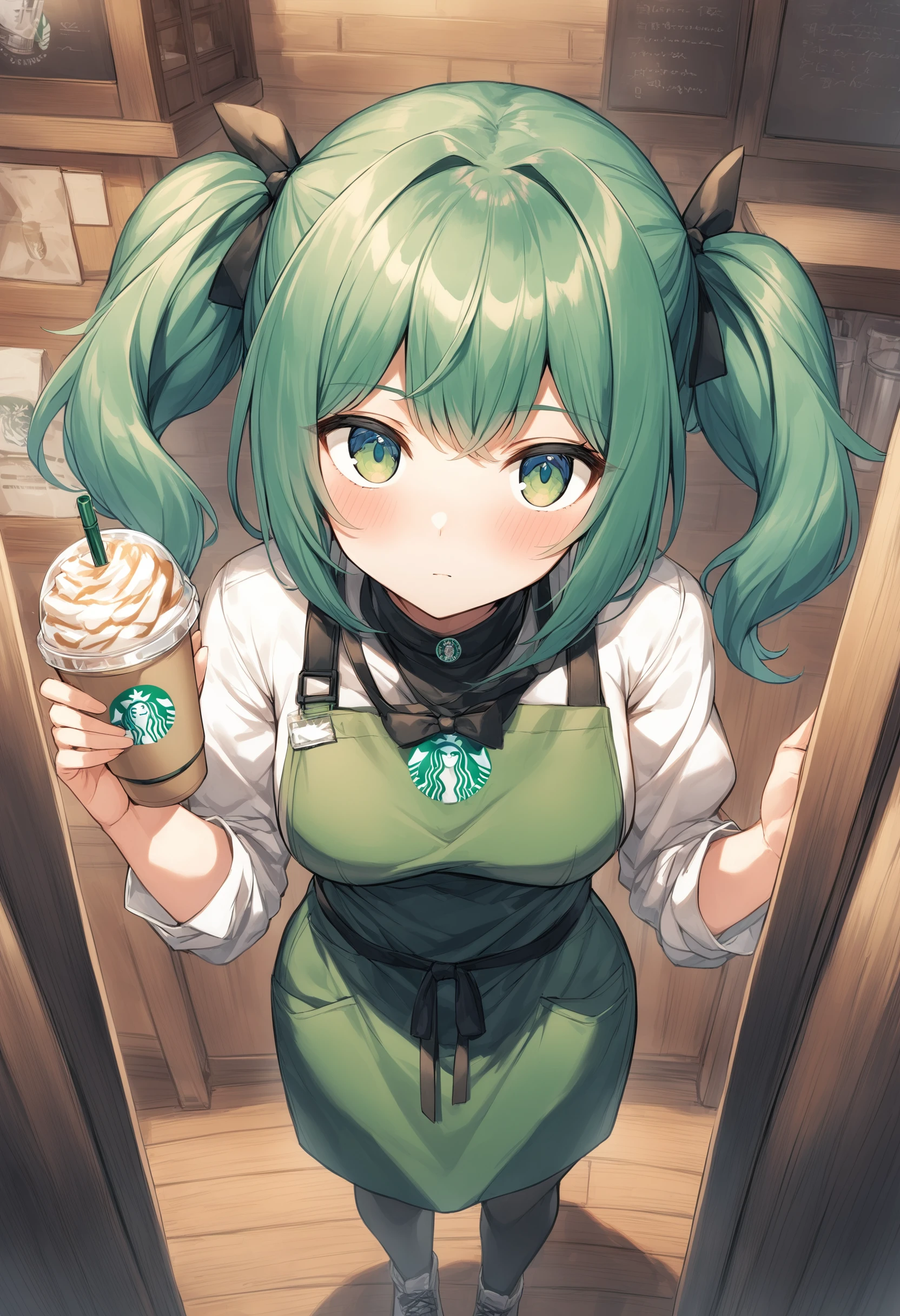 score_9, score_8_up, score_7_up, score_6_up, BREAK 1GIRL,TATSUMAKI,STARBUCKS,APRON,NUDE,J7W,

