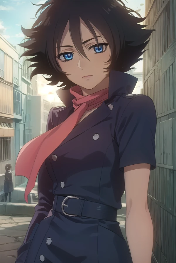 wolfsrainblue, <lora:wolfsrain blue-lora-nochekaiser:1>,
wolfsrain blue, short hair, black hair, blue eyes,
BREAK thighhighs, boots, shoes, scarf, high heels, zettai ryouiki, coat, thigh boots,
BREAK outdoors,
BREAK looking at viewer, (cowboy shot:1.5),
BREAK <lyco:GoodHands-beta2:1>, (masterpiece:1.2), best quality, high resolution, unity 8k wallpaper, (illustration:0.8), (beautiful detailed eyes:1.6), extremely detailed face, perfect lighting, extremely detailed CG, (perfect hands, perfect anatomy),