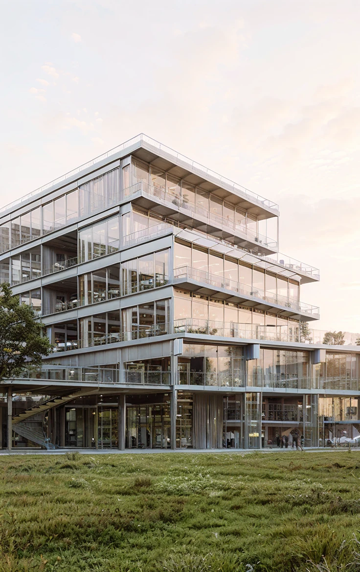 artefactorylab, stainless steel, skeleton, outdoor, building, tree, no humans, day, glass facade, no humans, sky, grass, window,
cinematic_angle,dynamic_angle,building_focus,
((masterpiece)),((best quality:1.1)),(ultra-high resolution:1.1),(realistic:1.1),(8k:1.1),insanely detailed,cinematic,
<lora:Artefactorylab-v240216-000008:0.8>