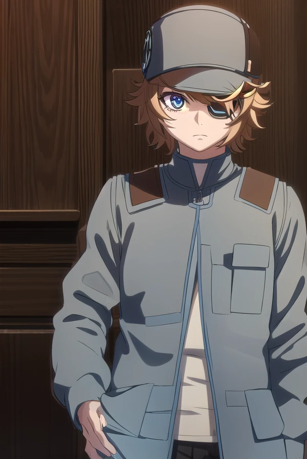 akudamahacker, <lora:akudama hacker s1-lora-nochekaiser:1>,
hacker, blue eyes, brown hair, male focus, (eyepatch:1.5),
BREAK shirt, hat, jacket, pants, brown pants, green jacket,
BREAK outdoors, city,
BREAK looking at viewer, (cowboy shot:1.5),
BREAK <lyco:GoodHands-beta2:1>, (masterpiece:1.2), best quality, high resolution, unity 8k wallpaper, (illustration:0.8), (beautiful detailed eyes:1.6), extremely detailed face, perfect lighting, extremely detailed CG, (perfect hands, perfect anatomy),