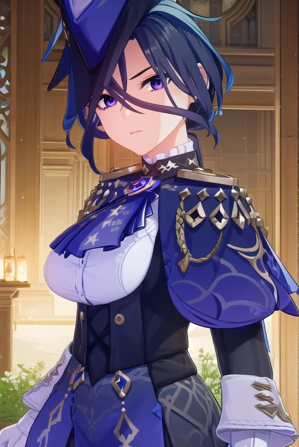 genshinclorinde, <lora:genshin clorinde ingame-lora-nochekaiser:1>,
clorinde, blue hair, (purple eyes:1.1), short hair, streaked hair,
BREAK skirt, gloves, hat, jacket, pantyhose, white gloves, blue headwear, ascot, pauldrons, brooch, corset,
BREAK outdoors,
BREAK looking at viewer, (cowboy shot:1.5),
BREAK <lyco:GoodHands-beta2:1>, (masterpiece:1.2), best quality, high resolution, unity 8k wallpaper, (illustration:0.8), (beautiful detailed eyes:1.6), extremely detailed face, perfect lighting, extremely detailed CG, (perfect hands, perfect anatomy),