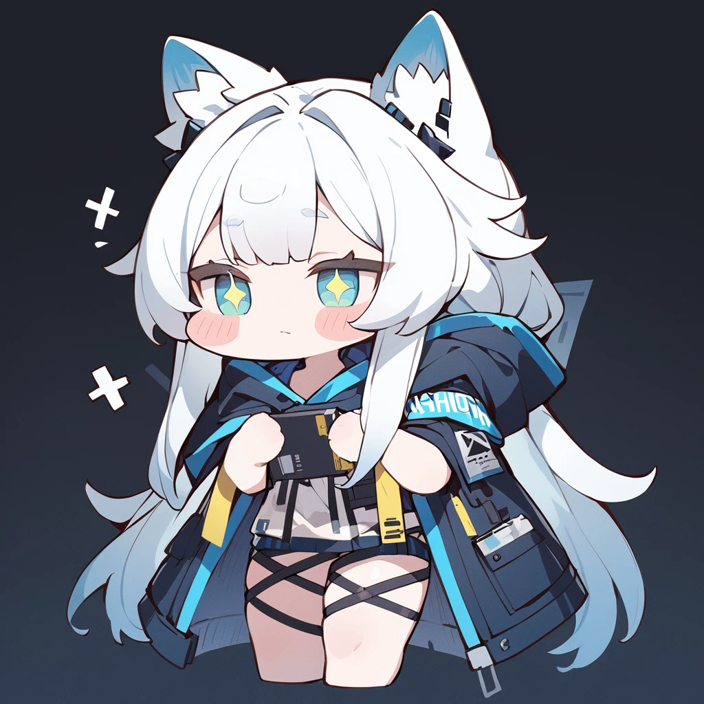 NSFW,1girl,Fox ears,Silver Hair,Red eyes,Slit eyes,Trimmed long hair,high school girl,Police uniform,Police hat,Suspicious Smile,Mobile Task Force Equipment,Character portrait,Concept Art,full Art,Full body painting,skirt lift,Black see-through panties,Owns a revolver,Crotch crack
