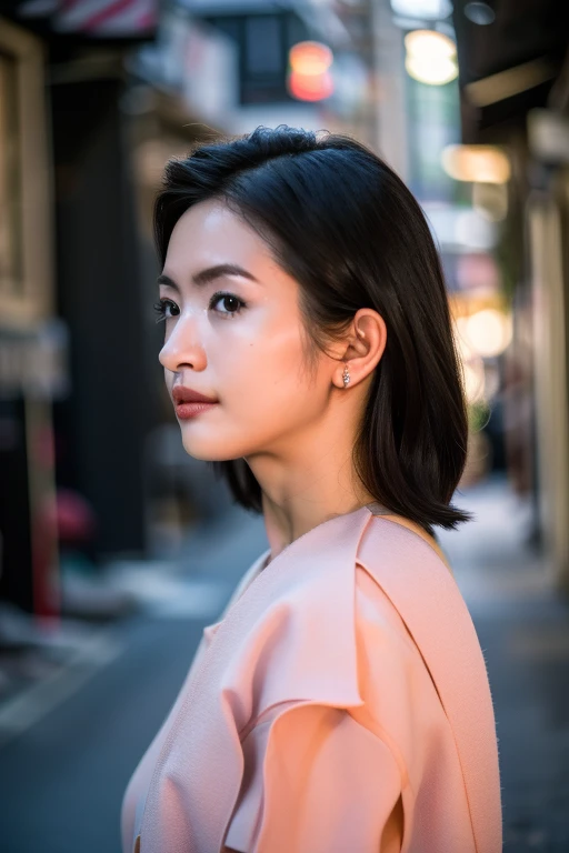A breathtaking cinematic photo of a 30-year-old Chinese girl, captured by the legendary Vivian Maier, with her signature style and impeccable composition. The girl, with her mesmerizing brown eyes and lustrous black hair, showcases a happy and cheerful expression, radiating pure joy. Her closed mouth accentuates her beautifully shaped lips, while intricate details bring out the essence of her unique features. The photograph is a testament to Maier's unparalleled talent and serves as a testament to her high-budget, epic Hollywood film-like masterpiece. The image exudes a sense of timeless beauty and has all the qualities of an award-winning, professional photograph, with highly detailed skin texture that showcases every delicate contour and flawless complexion. The girl is unquestionably one of
