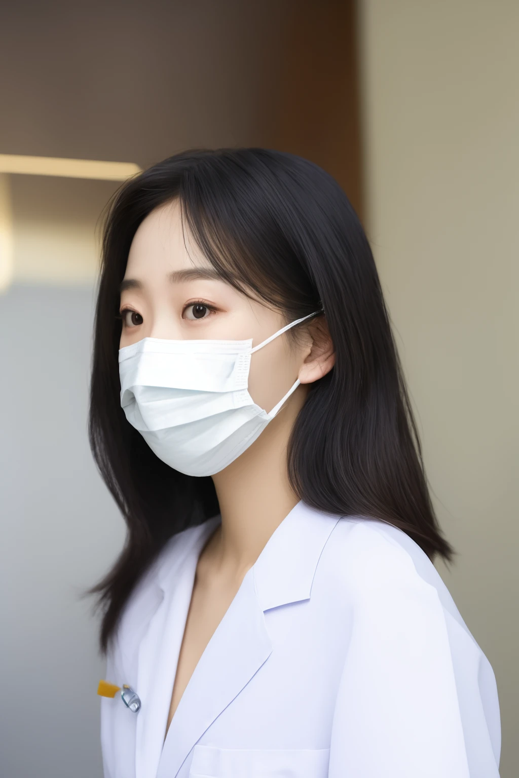 ZTMZ,huangyue,best quality,masterpiece,realistic,1girl,doctor,surgeon,white shirt,surgical mask,<lora:ZTMZ-000010:0.7>,