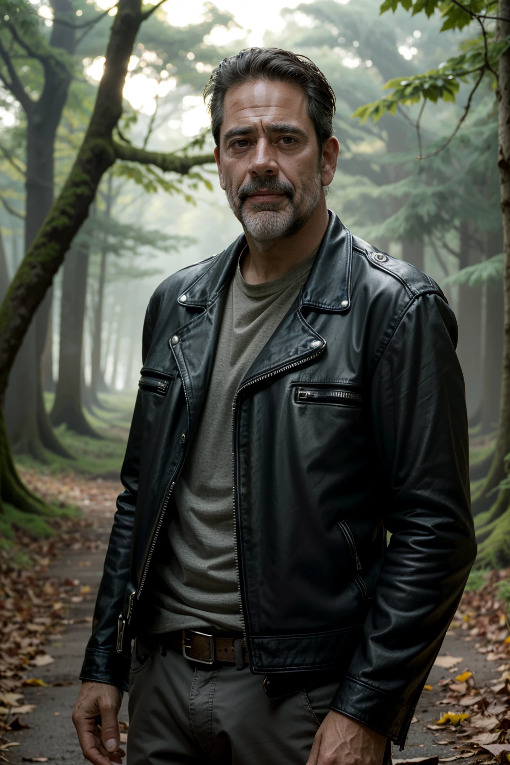 ((ultra detailed, masterpiece, absurdres))
<lora:WDNegan:0.9>
WDNegan, 1boy, short hair, black hair, brown eyes, cowboy shot, leather jacket, smirk, Enchanted Forest