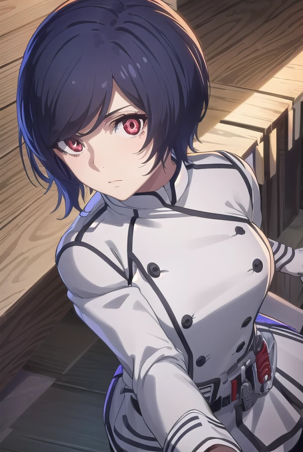 akudamaapprentice, <lora:akudama apprentice s1-lora-nochekaiser:1>,
apprentice, short hair, black hair, (red eyes:1.3), hair between eyes,
BREAK gloves, belt, white gloves, uniform, military, military uniform,
BREAK outdoors, city,
BREAK looking at viewer, (cowboy shot:1.5),
BREAK <lyco:GoodHands-beta2:1>, (masterpiece:1.2), best quality, high resolution, unity 8k wallpaper, (illustration:0.8), (beautiful detailed eyes:1.6), extremely detailed face, perfect lighting, extremely detailed CG, (perfect hands, perfect anatomy),