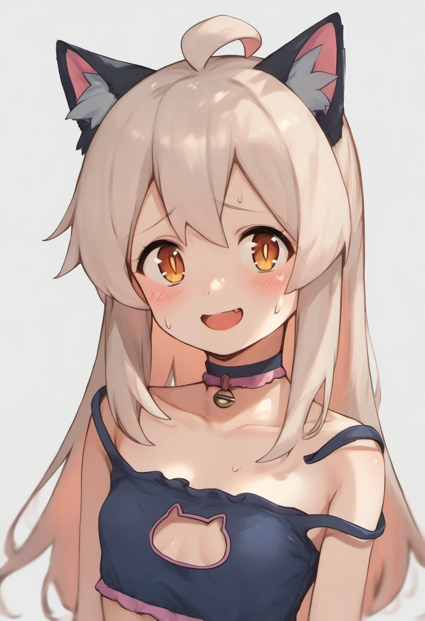 score_9, score_8_up, score_7_up, score_6_up, score_5_up, score_4_up, source_anime, BREAK
OyamaMahiro, 1girl, solo, 1girl, solo, breasts, looking_at_viewer, blush, smile, open_mouth, cleavage, collarbone, upper_body, sweat, cat cutout, choker, one_side_up, black_choker, nervous_smile,
<lora:OyamaMahiro_PD6XL:1>