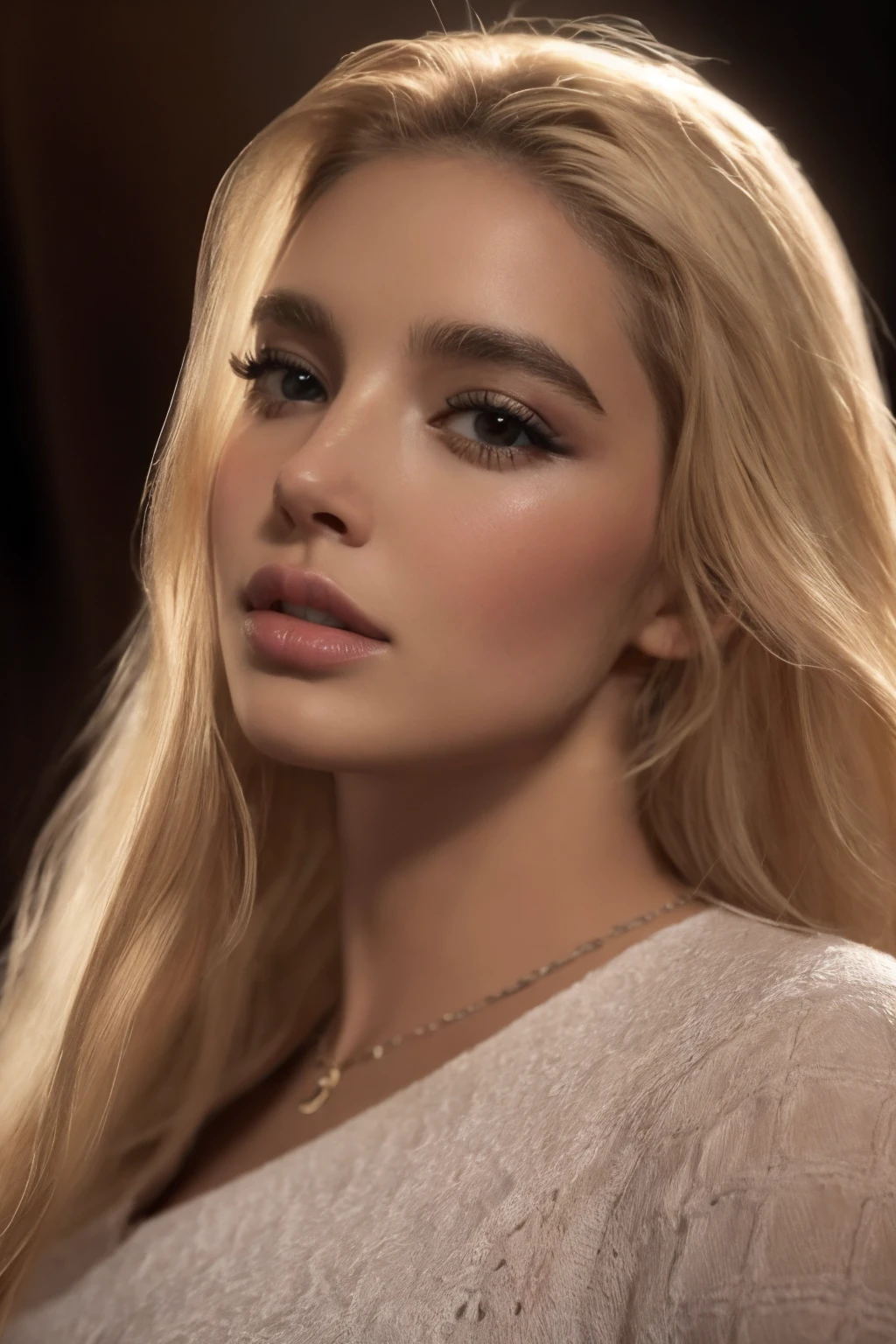 4k, 8k, ultra highres, raw photo in hdr, sharp focus, intricate texture, skin imperfections, realistic, detailed facial features, highly detailed face, posing,perfect lighting,long hair,(blonde hair),makeup,close-up,face only,facing viewer,smile,eyelashes,eyeliner<lora:SabZada1:0.7> SabZada1