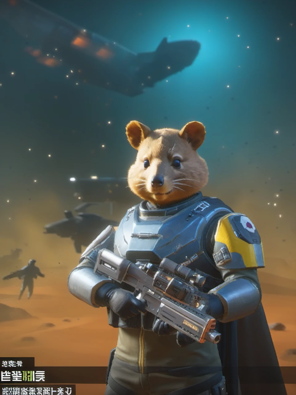 helldivers, quokka   <lora:helldivers:0.7>