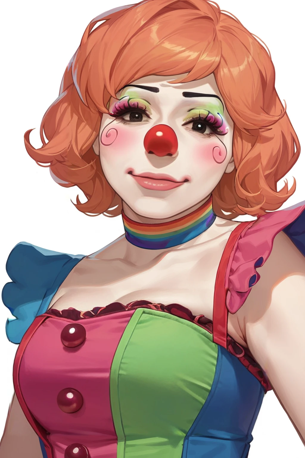 Clown woman, curvy