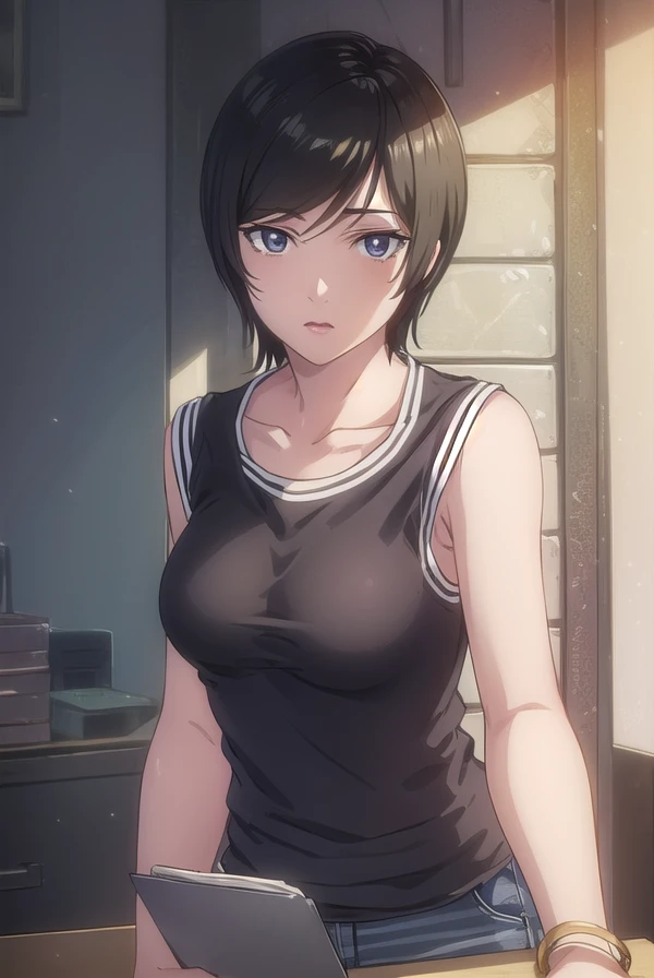 Woman wearing black leggings posing for photo, The head is not exposed，Wearing half-sleeved upper body，[ 4K realism ]!!, [ 4K realism ]!!!, [ 4K digital art ]!!, Realistic shadow perfect body, realisticlying!!!!!!! art-style, photorealistic anime, by Shitao, Popular topics on cgstation, Casual pose, realistic anime 3D style