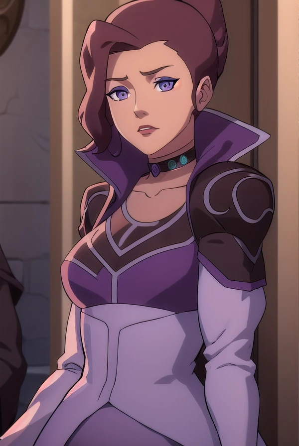 delilahbriarwood, <lora:delilah briarwood-lora-nochekaiser:1>,
delilah briarwood, (purple eyes:1.1), brown hair, hair bun, makeup, single hair bun, lipstick,
BREAK gloves, choker, puffy sleeves, juliet sleeves, high collar, elbow gloves,
BREAK outdoors,
BREAK looking at viewer, (cowboy shot:1.5),
BREAK <lyco:GoodHands-beta2:1>, (masterpiece:1.2), best quality, high resolution, unity 8k wallpaper, (illustration:0.8), (beautiful detailed eyes:1.6), extremely detailed face, perfect lighting, extremely detailed CG, (perfect hands, perfect anatomy),
