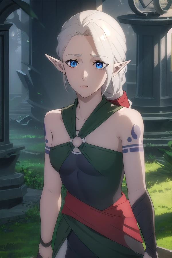 dotaadara, <lora:dota adara-lora-nochekaiser:1>,
adara, ponytail, grey hair, pointy ears, elf, blue eyes,
BREAK bare shoulders, midriff, pants, sash, tattoo, toeless legwear,
BREAK outdoors,
BREAK looking at viewer, (cowboy shot:1.5),
BREAK <lyco:GoodHands-beta2:1>, (masterpiece:1.2), best quality, high resolution, unity 8k wallpaper, (illustration:0.8), (beautiful detailed eyes:1.6), extremely detailed face, perfect lighting, extremely detailed CG, (perfect hands, perfect anatomy),