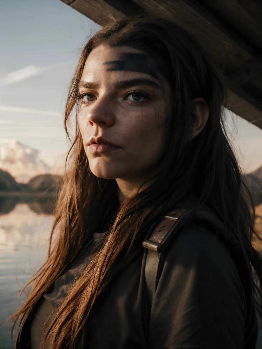 any4,queengambit hair,,lake,jacket,close-up),dof,volumetric lighting,masterpiece,extremely detailed skin,pores,cinematic,add_detail