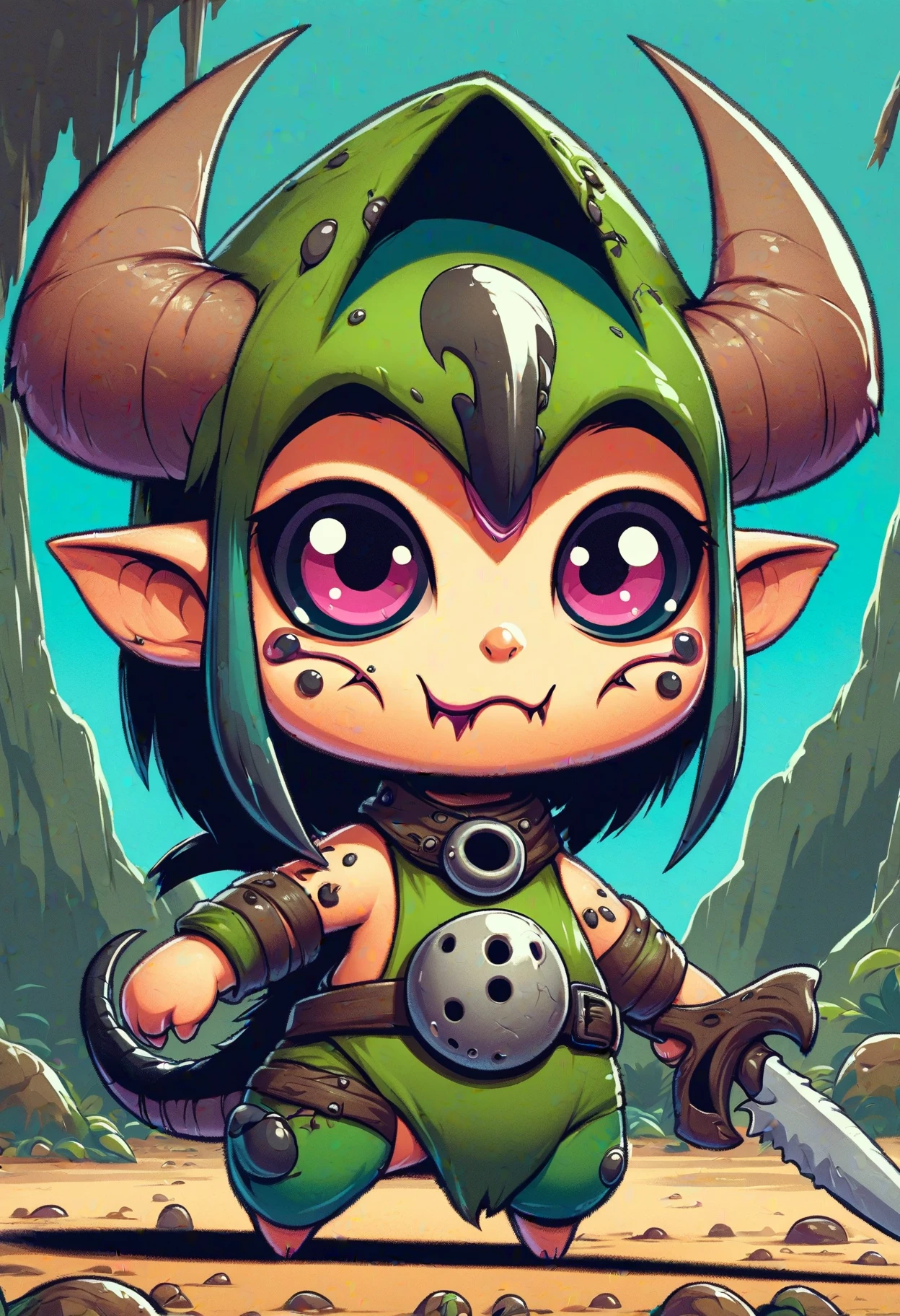 DonMCu73T00nXL cartoon female skaven stormvermin,   <lora:DonMCu73T00nXL:1>