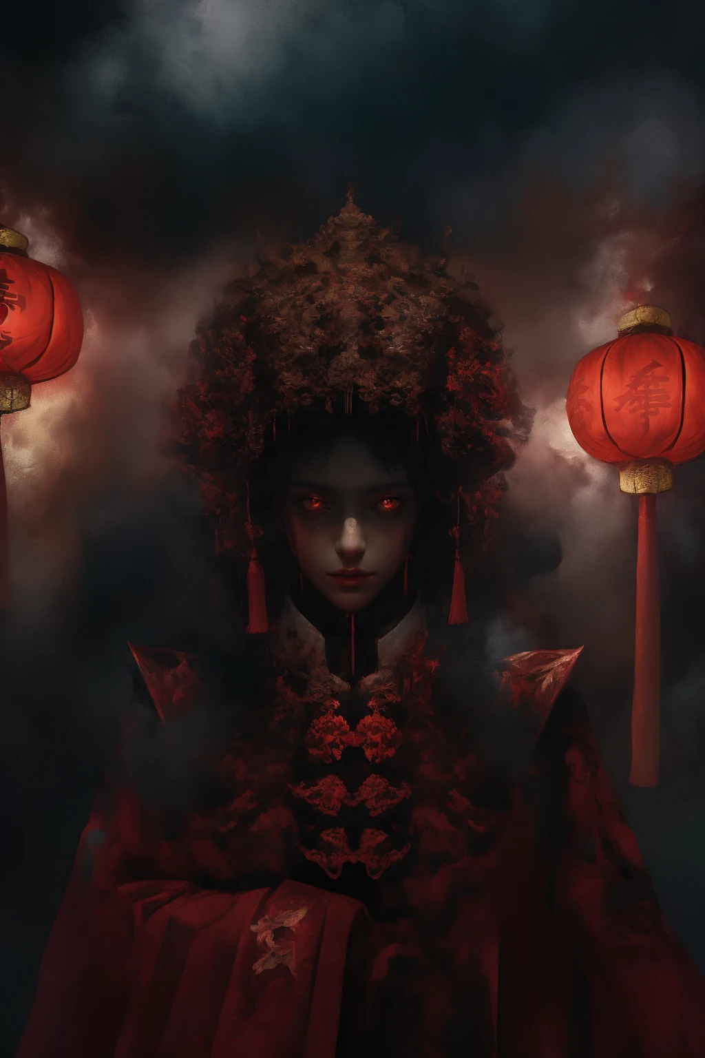 1girl,solo,upper body,chinese lantern,horror,dark theme,monster boy,monster girl,sytx,yinjian,sinophobia,horror,(theme),night,in the street,<lora:horror,dark theme,monster boy,monster girl,sytx,yinjian:0.5>,<lora:å¤å éå¸:0.6:lbw=KEEPCHAR>,<lora:thousand faces_20230729115837-000018 (1):0.4>,thousand faces,<lora:çº¢èçé¾å®æç:0.4>,smoke,<lora:éº»è¢NSFW2024-001æææ»¤é:0.5>,, masterpiece,best quality,ultra-detailed,