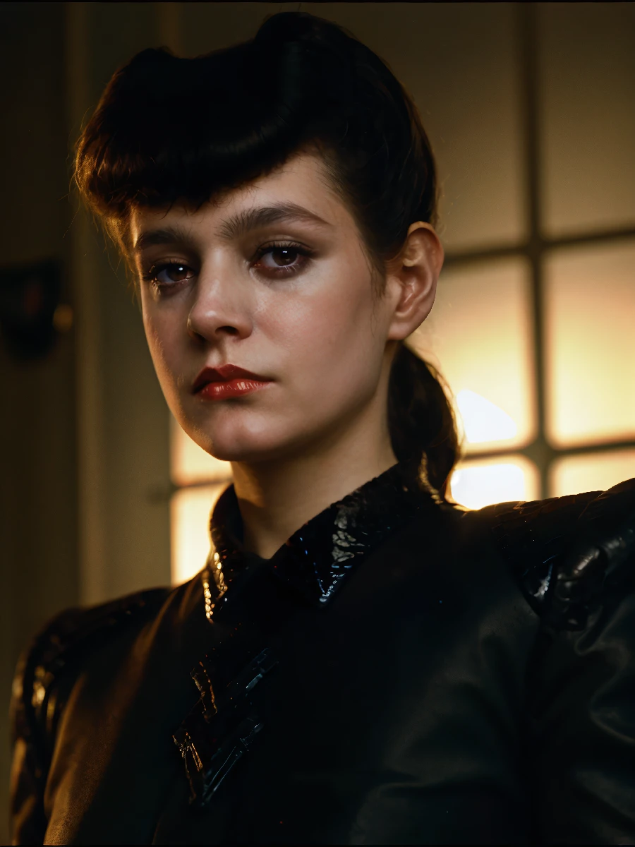 rchbld,rchbld hair, (upper body shot:1.2),(black jacket),sunrise,sitting in a bar,volumetric lighting,masterpiece,extremely detailed skin,pores,cinematic