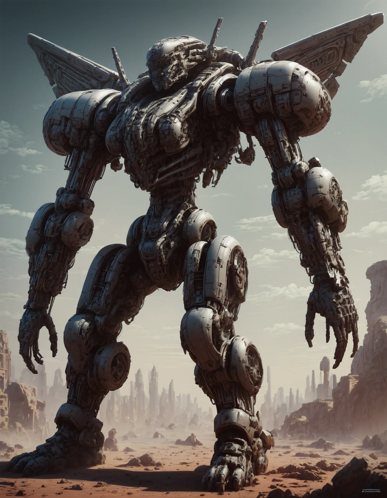 <lora:H.R.GigerWorldPonyXL:1.0> gigerworld, scifi, battle mecha, score_9, score_8_up, score_7_up, score_6_up, score_5_up, score_4_up, robotic joints, robotic parts, mechanization, mechanical wings,, score_9, score_8_up, score_7_up, score_6_up, score_5_up, score_4_up,