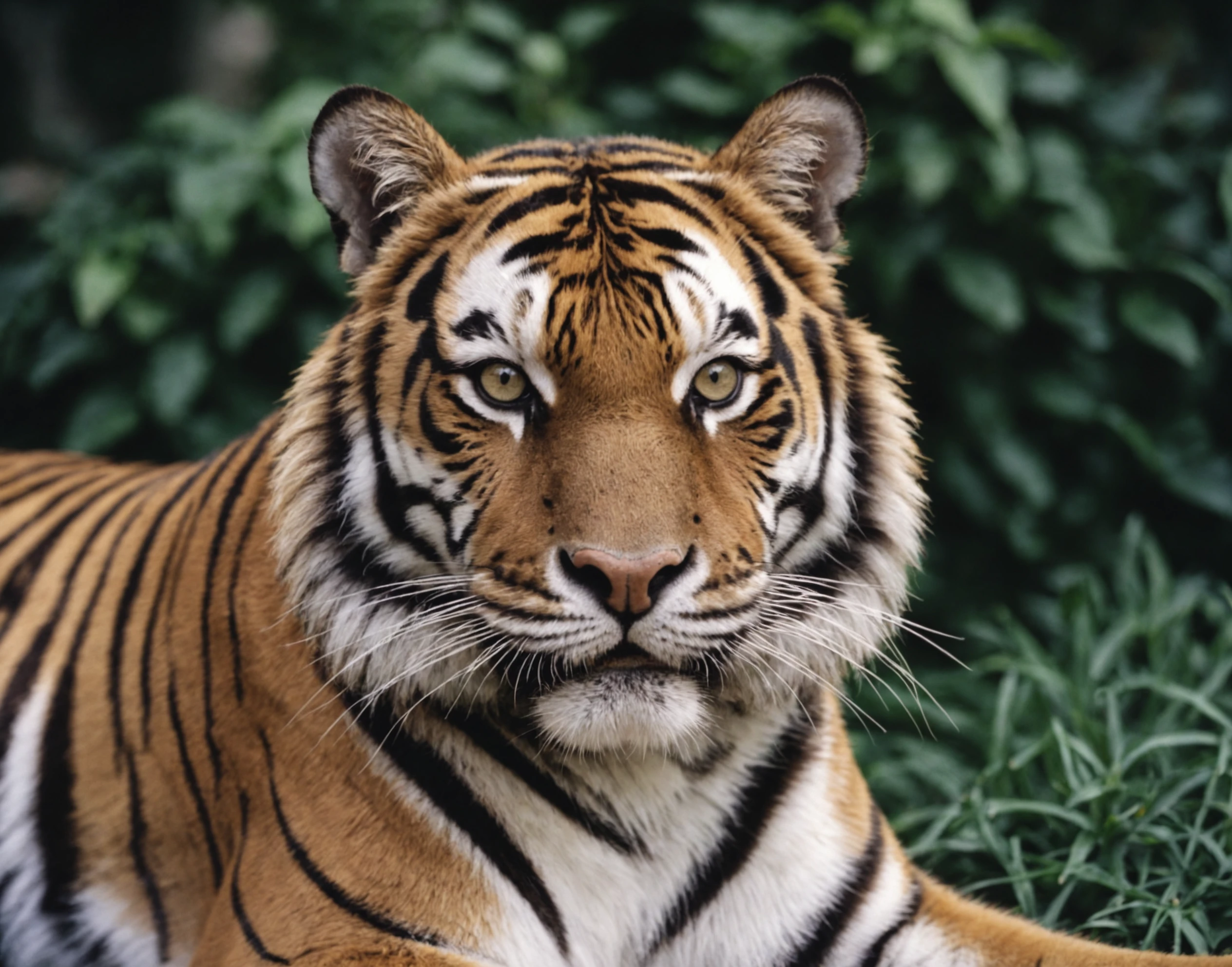 tiger, portrait, Fujichrome Provia 100F, F/8