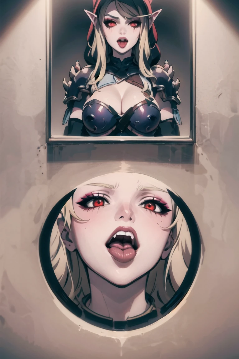 masterpiece, best quality, high quality, highres,
NSFW_MouthGloryHole_ownwaifu,
1girl, solo, glory hole, looking at viewer, oral invitation, shiny,
tongue, open mouth, tongue out, teeth, lips, upper teeth, saliva,
<lora:NSFW_MouthGloryHole_ownwaifu:1>
GAME_sylvanas_windrunner_ownwaifu,
1girl, sylvanas windrunner, no pupils, colored skin, pointy ears, red eyes, elf, undead, long hair, glowing eyes, large breasts, lips, colored sclera, lipstick, makeup, long pointy ears, long eyebrows, nose, black sclera,
hood, armor, shoulder armor, bikini armor, cleavage, gauntlets, midriff,
<lora:GAME_sylvanas_windrunner_ownwaifu:0.9>