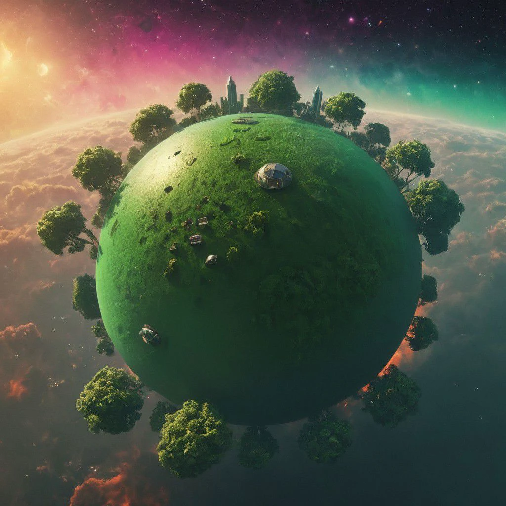 king kais small green in space floating planet with some trees and a street around it, infront of a colorful universe,
atmospheric haze, Film grain, cinematic film still, highly detailed, high budget, cinemascope, moody, epic, OverallDetail, gorgeous, 2000s vintage RAW photo, photorealistic, candid camera, color graded cinematic, eye catchlights, atmospheric lighting, skin pores, imperfections, natural, shallow dof,