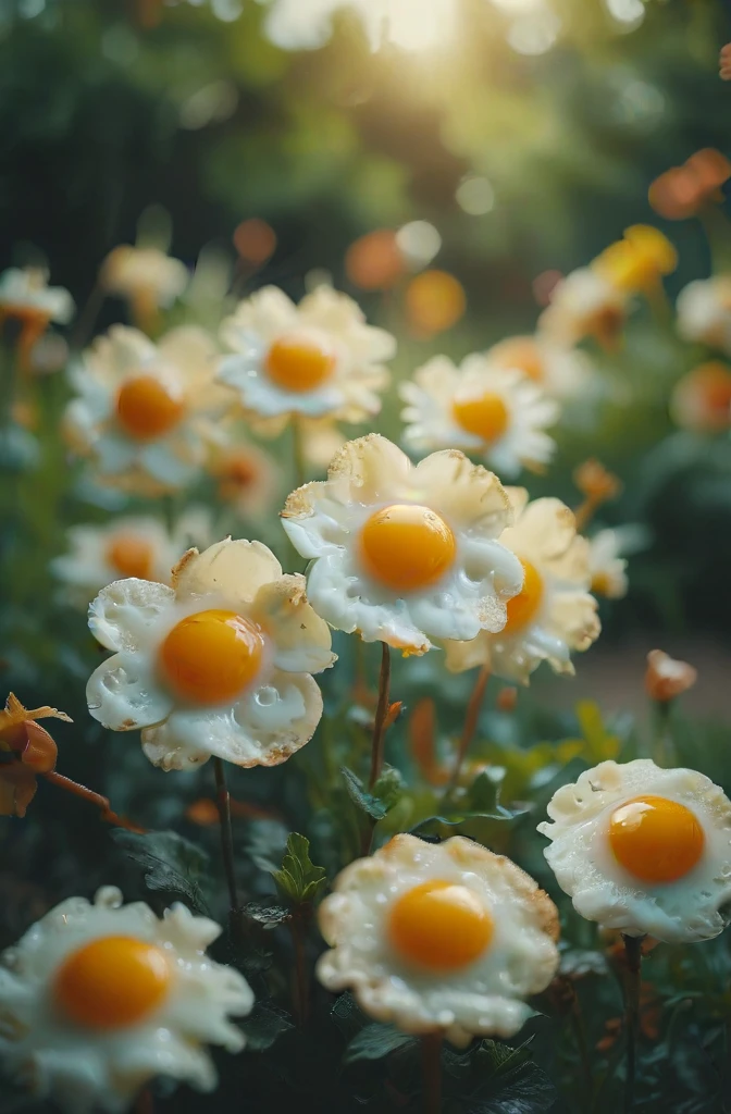 fried egg flowers in the bacon garden (shallow depth of field:0.6), highly detailed, high budget, (bokeh:0.6), film grain, grainy , <lora:RMSDXL_Darkness_Cinema:0.8> <lora:ral-friedegg:1.0> <lora:MJ52:.4>