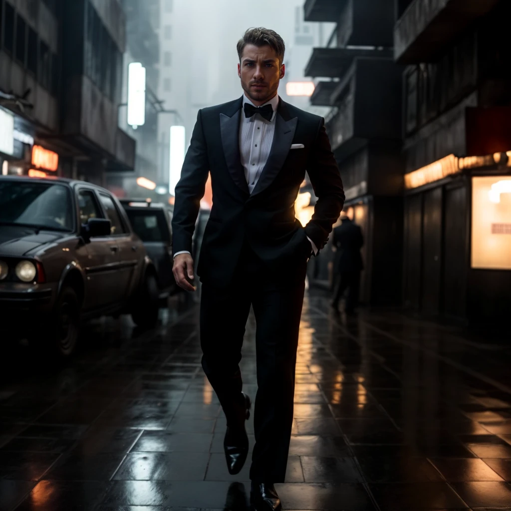 professional photography, portrait of henrylicett person, in blade runner, still film, high resolution, 4k, photo by Sacha Goldberger, <lora:henrylicett_67500:1>