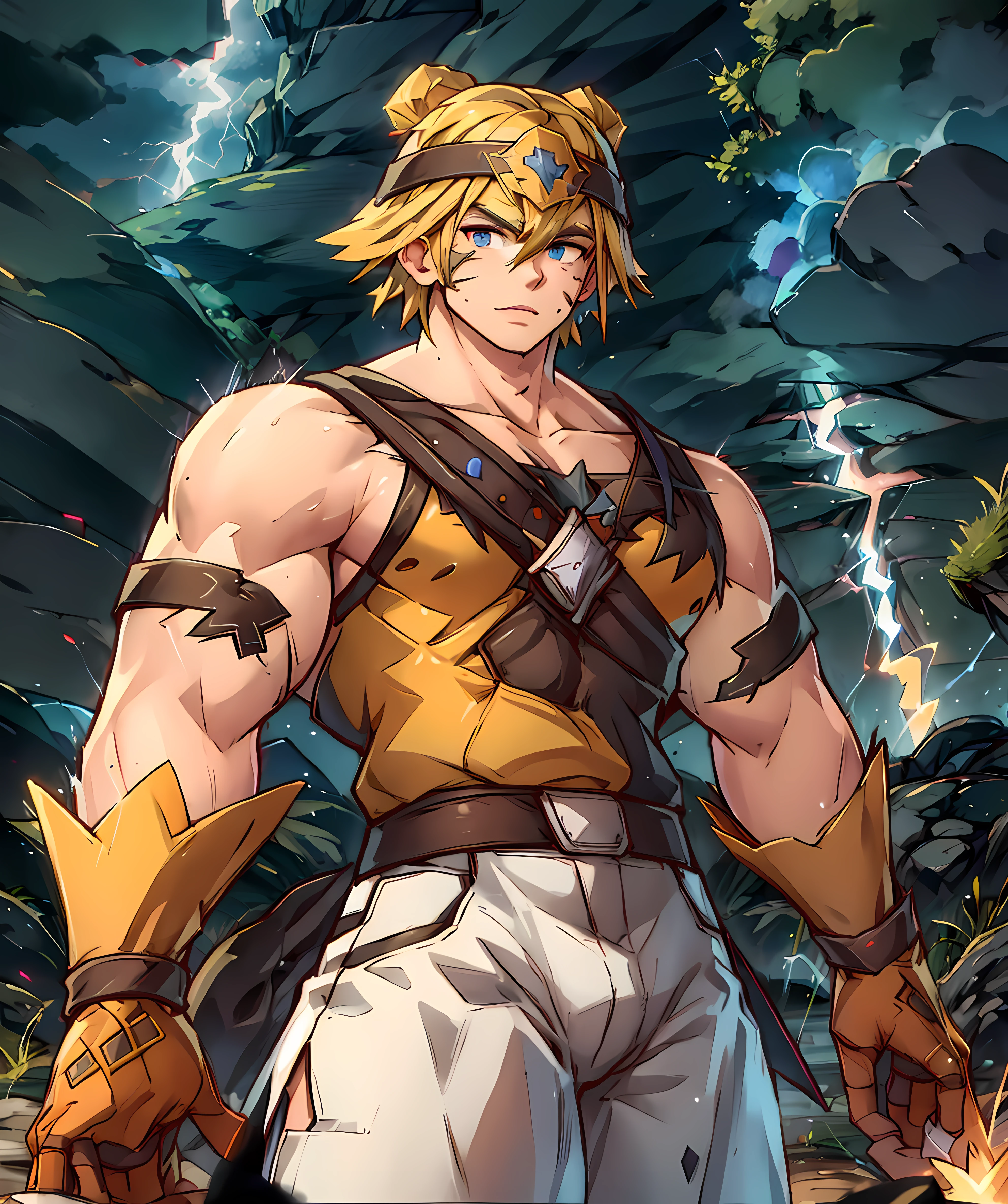 I have golden eyes, just like my friend Ares. I have bright orange hair, the color of a sunset. My skin is the perfect shade of light golden and I have pointed ears. I am quite tall and have a muscular body. I'm pretty cute if I do say so myself, which I do.