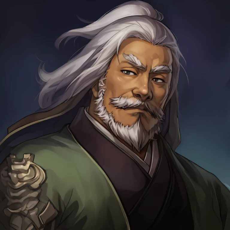 1boy, sgz11, best quality, masterpiece, <lora:sgz11_v2:1>, white beard