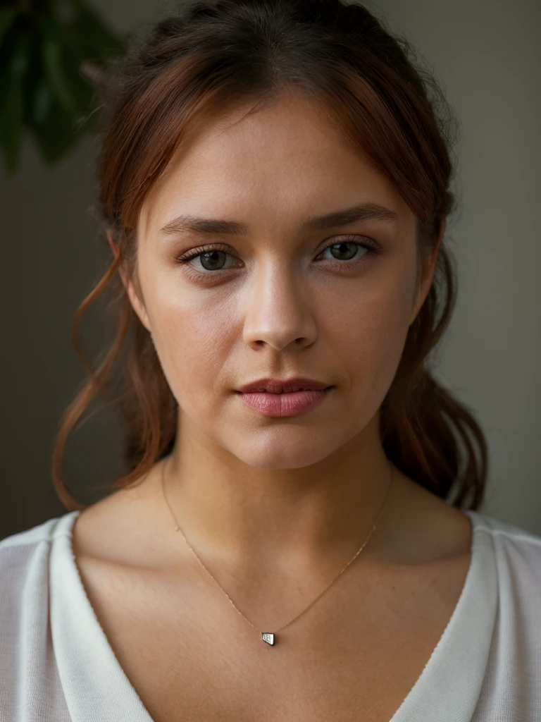 A beautiful 0l1v14c woman, 1girl,solo,looking at viewer,brown hair,brown eyes,jewelry,parted lips,necklace,lips,portrait,realistic,soft lighting, professional Photography, Photorealistic, detailed, RAW, analog, sharp focus, 8k, HD, high quality, masterpiece<lora:0l1v14c:1.0>