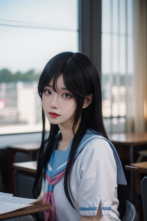 ltra-detailed,highly detailed,best quality,masterpiece,illustration,realistic,photorealistic,
1girl, solo, cosplay,
kitauji high school uniform,
looking at viewer, upper body,
<lora:kitauji high school uniform_v2_08:0.7>