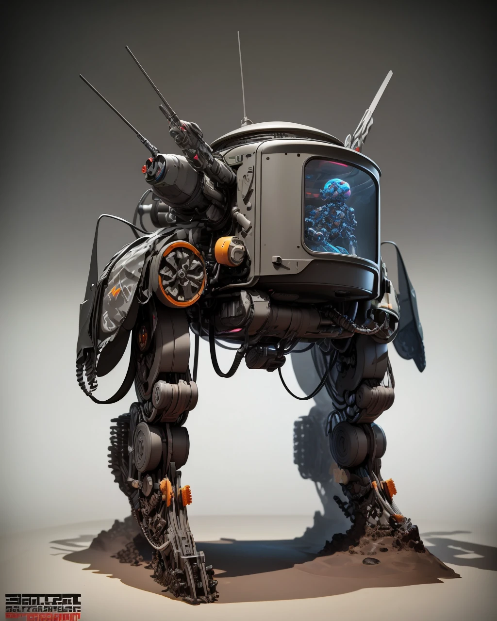 best quality,masterpiece,highly detailed,ultra-detailed, <lora:cartoonisationer:1.25> <lora:cartoonisationer-V4-8:1.25> <lora:battlerobot:1> battlerobot, science fiction, no humans, non-humanoid robot,