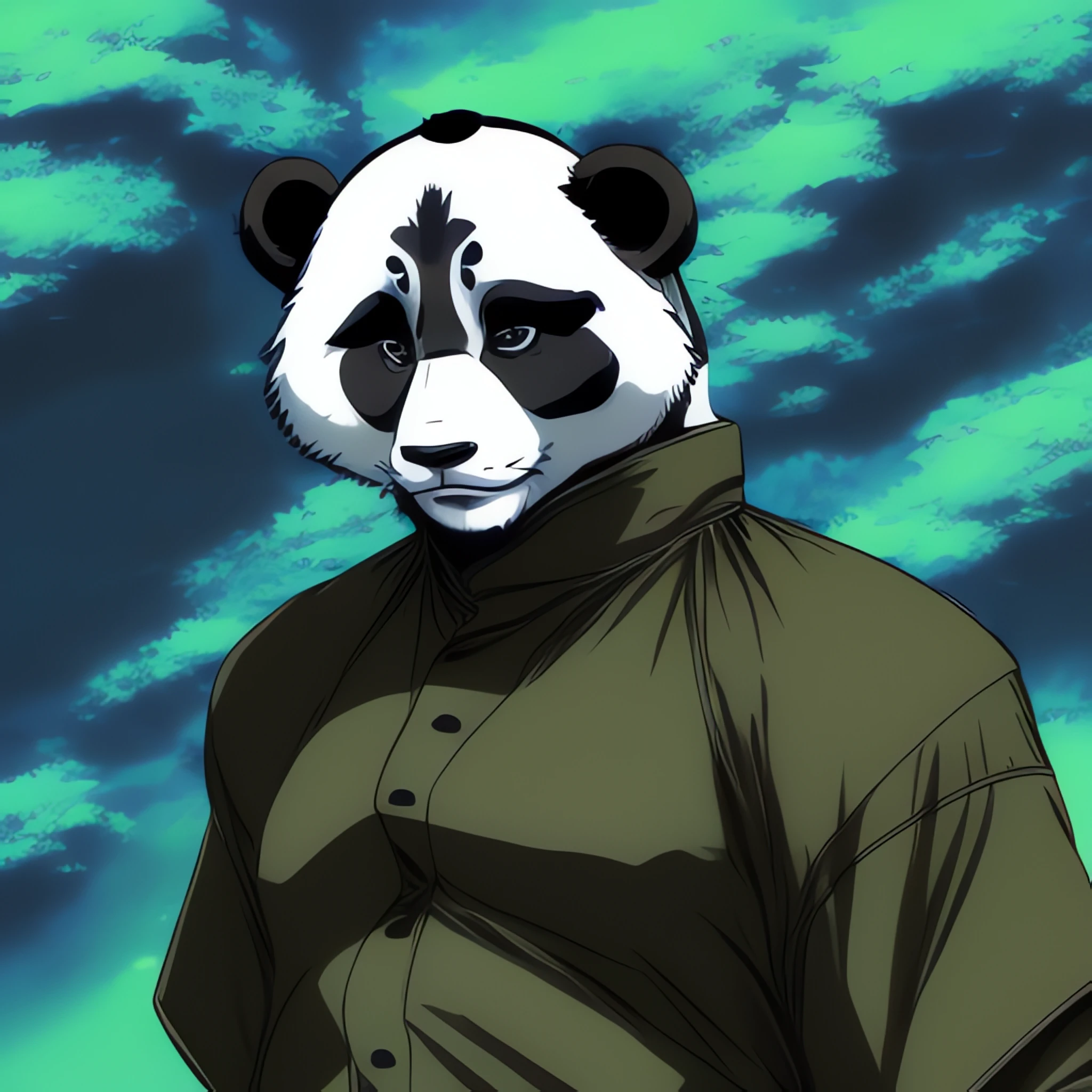 Panda in a safari jacket <NinjaStyle:2.01>