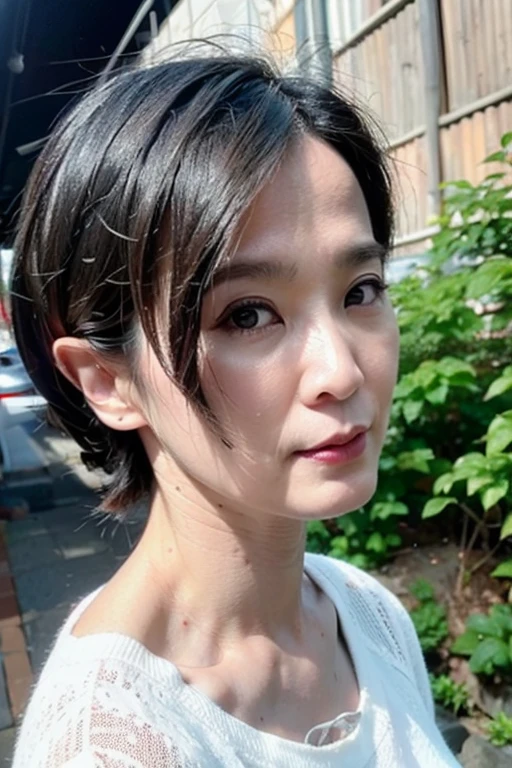 Best quality,masterpiece,ultra high res,photorealistic,1girl,in the dark,deep shadow,low key,slim body,undone hair,taiwan street alley,dynamic pose,face closeup,<lora:chuxuan>,small breasts,