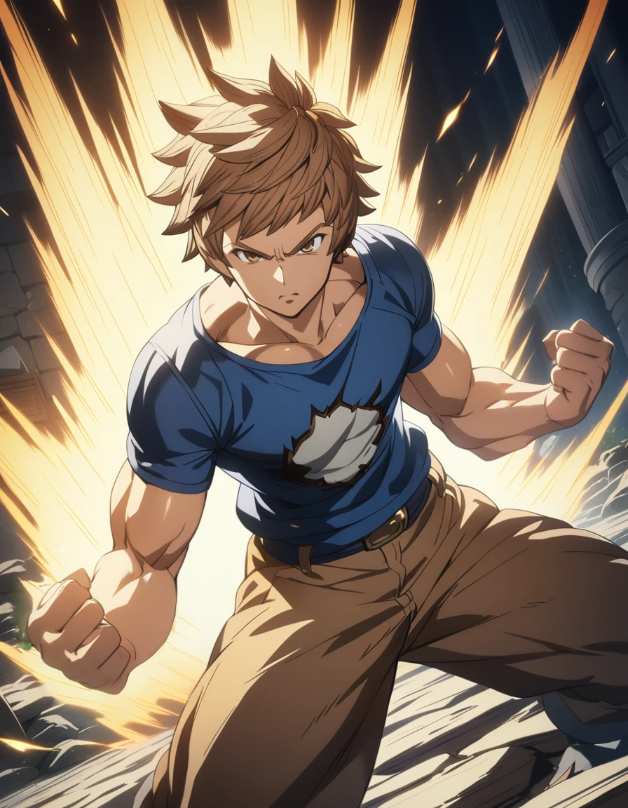 1boy,
gran \(granblue fantasy\), granblue fantasy,
casual wear,pants,
v-shaped eyebrows,serious,
<lora:supersaiyanauraXL3:0.8>,supersaiyanaura,(yellow aura:1.2),(aura:1.5),(energy:1.1),
fighting stance,
rocky area,
masterpiece, best quality, ultra detailed, highres,4k,(ultra-detailed:1.4) (illustration:0.5), (ray tracing,:0.8),(anime colored:0.7),(ai-generated:0.2),