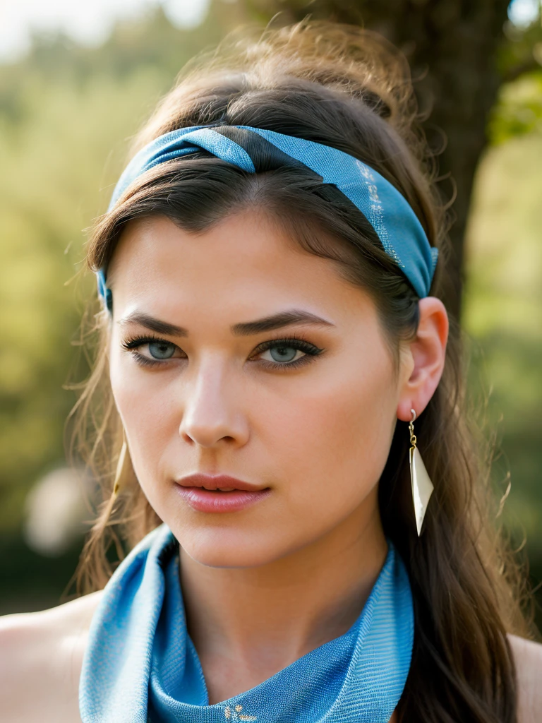 A beautiful p3yt0nl1 woman, 1girl,solo,long hair,blue eyes,black hair,jewelry,earrings,necklace,mole,lips,headband,realistic,bandana,soft lighting, professional Photography, Photorealistic, detailed, RAW, analog, sharp focus, 8k, HD, high quality, masterpiece<lora:p3yt0nl1:1.0>