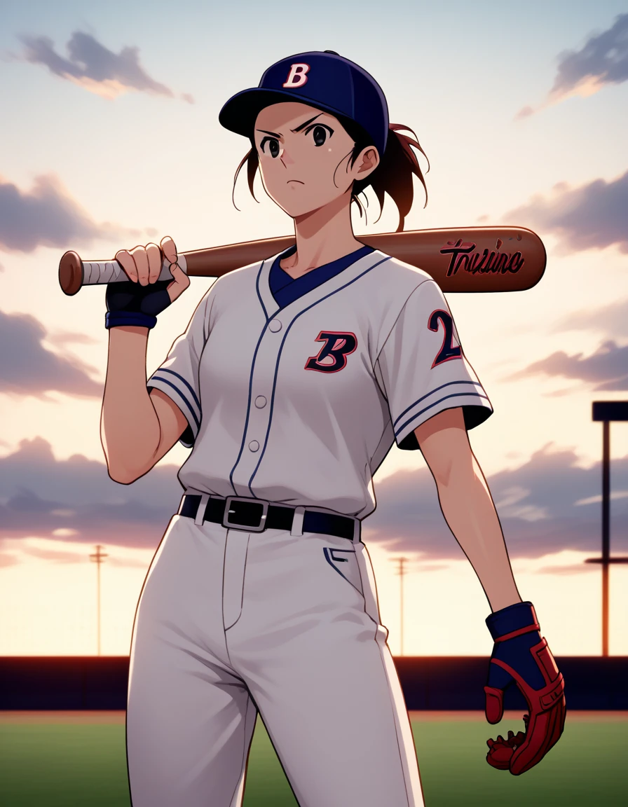 score_9, score_8, score_7, source_anime,
<lora:fuu-ponyxl-000015:1> fuu, 1girl, baseball, sunset, serious, pitching, baseball mitt