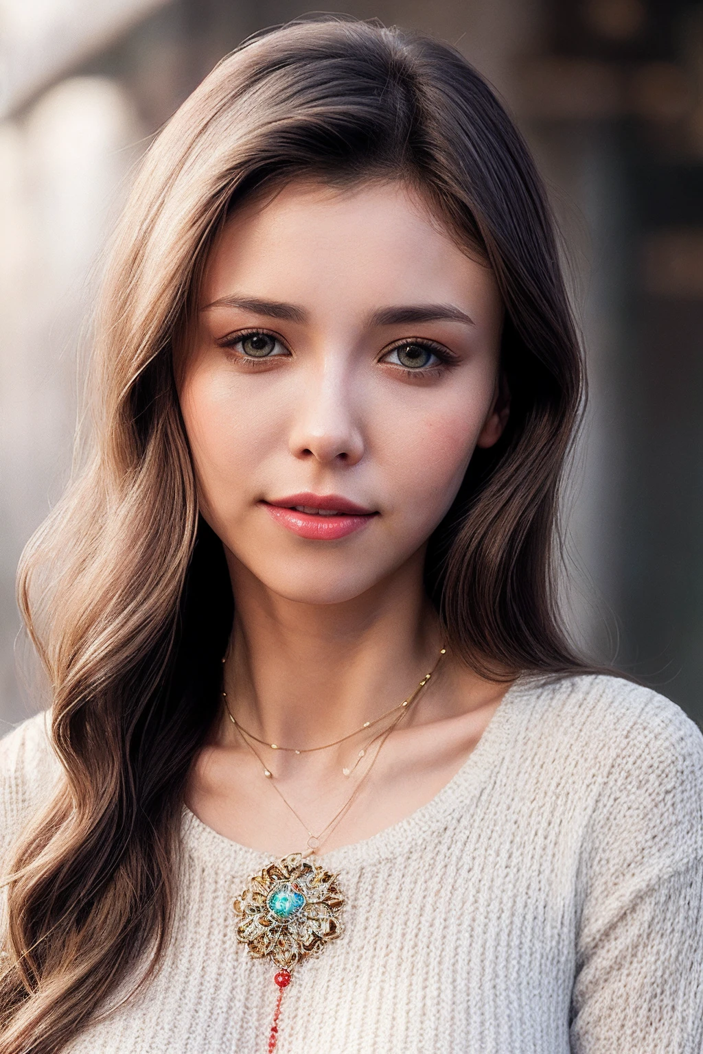 (MilaA_SoloTI_v1:0.99),
a beautiful woman, perfect hair, (modern photo), Fair Isle knit sweater dress, portrait, 85mm, (analog, cinematic, film grain:1.3), ( Virtual Reality World, Digital realm with vibrant landscapes, floating islands, fantastical creatures, and avatars.), detailed eyes, seductive pose, painted lips,(looking at viewer:1.1), jewelry, (cinematic shot:1.3), (natural lighting, lit from above), <lora:add_detail:0.5>