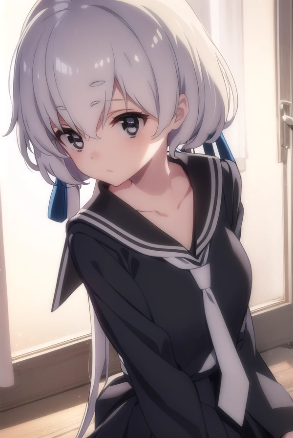junkokonno, <lora:junko konno s2-lora-nochekaiser:1>,
junko konno, low twintails, (black eyes:1.5), twintails, white hair,
BREAK sailor dress, serafuku, skirt, school uniform, white necktie, necktie, long sleeves,
BREAK looking at viewer, full body,
BREAK indoors, classroom,
BREAK <lyco:GoodHands-beta2:1>, (masterpiece:1.2), best quality, high resolution, unity 8k wallpaper, (illustration:0.8), (beautiful detailed eyes:1.6), extremely detailed face, perfect lighting, extremely detailed CG, (perfect hands, perfect anatomy),