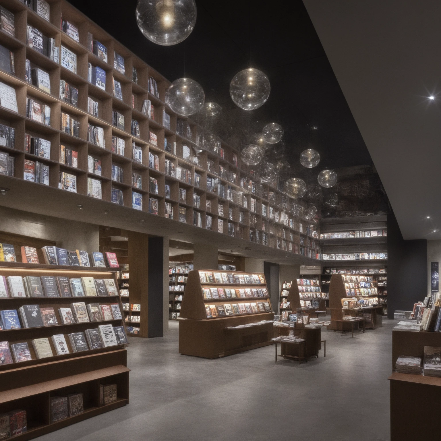 <lora:JJsBookStore_XL:1> ((best quality)),((masterpiece)),((realistic)), (((BookStore))) , interior, indoors, photorealistic, chair , authentic, soft lighting,indoor scenery, wall ,ceiling light, dramatic lighting,