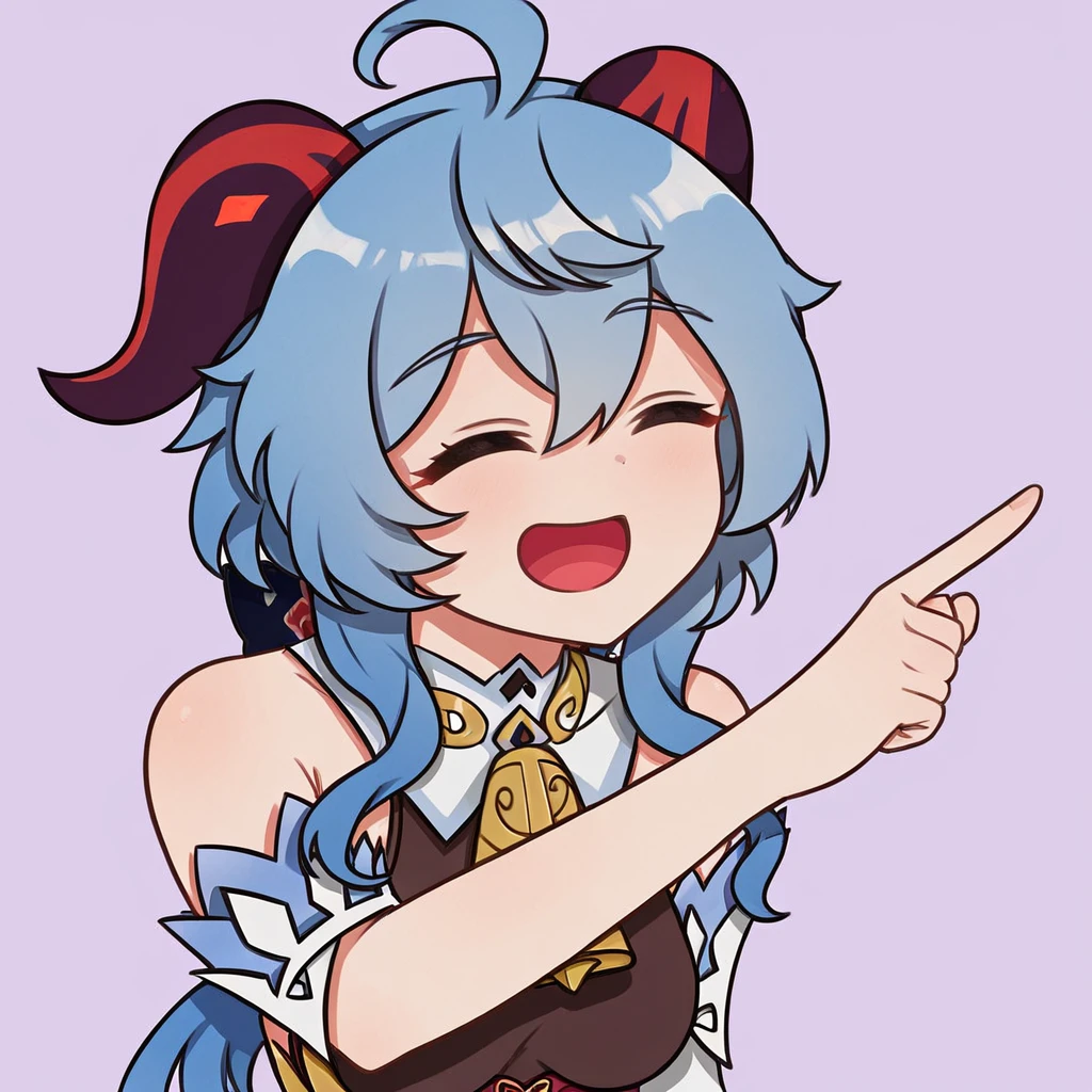 <lora:xl_ð¤£ð(pony)-000001:1>,ð¤£ð pose,solo,closed eyes,pointing,open mouth,smile,^ ^,ganyu \(genshin impact\),, score_9, score_8_up,