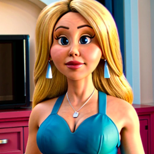 Uma mulher ,estilo Disney Pixar, alta qualidade, melhor qualidade,