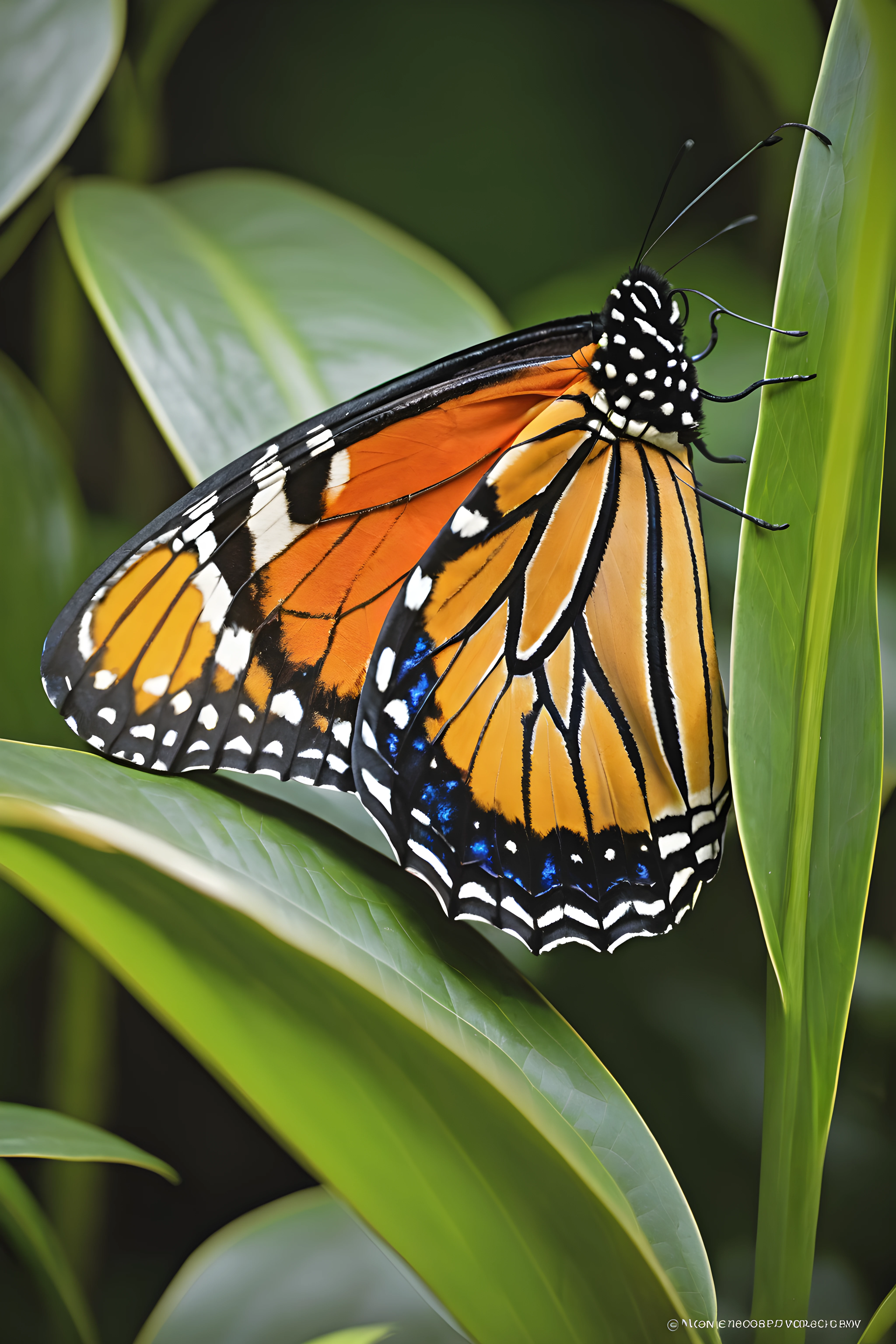 professional  macro shot,  national geographic photo, national geographic photo shoot, panther face close up hiding behind bushes, evil pupil, hunting the prey, fierce animal, hide & seek,
 award winning nature photo, natural beauty, national geographic photography,   by Alison Geissler, national geographic photo , bashful expression, bokke, 
  telescopic shot, ((monarch butterfly))