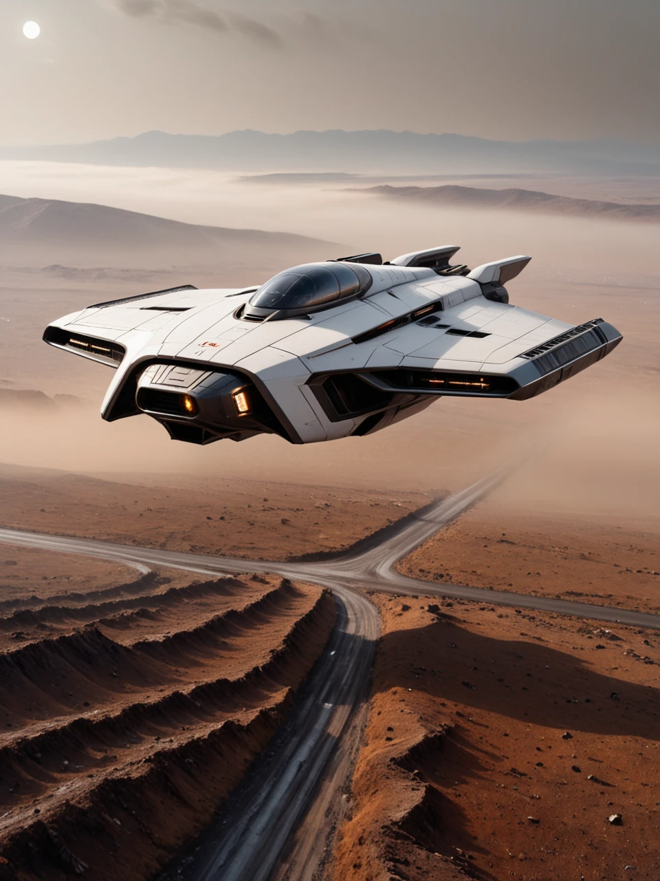 ufomaker, raw, spaceship, flying, plasma engines, valley, landscape, sunset, dust storm, cinematic , dark , Minimalist Monochrome, Clean whites, subtle grays, and sleek blacks for a timeless and understated look., Mesh grilles and screens, high-impact polymers, reinforced plastics, industrial-grade metals, durable construction
<lora:UFOMaker_XL-000012:1>
