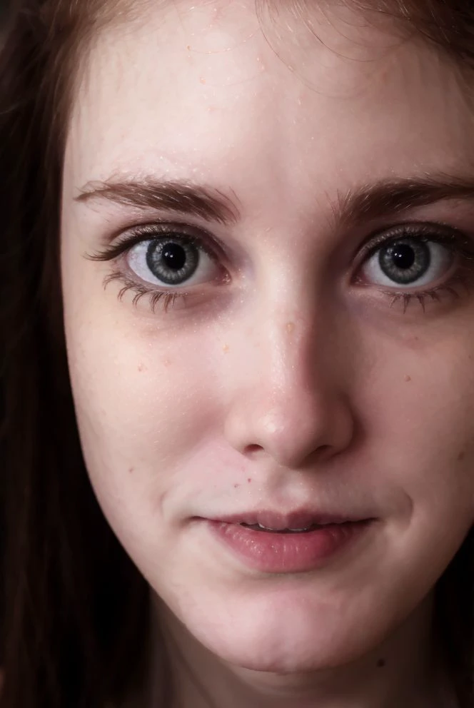 <lora:LainaOAG:0.9> laina_oag, RAW photo, 8k uhd, dslr, high quality, film grain, Fujifilm XT3, auburn hair, (((super detailed face))), eyes wide open, detailed eyes, pale skin, detailed hands, detailed skin, <lora:breastsizeslideroffset -1 a 1:-0.5>, medium close-up