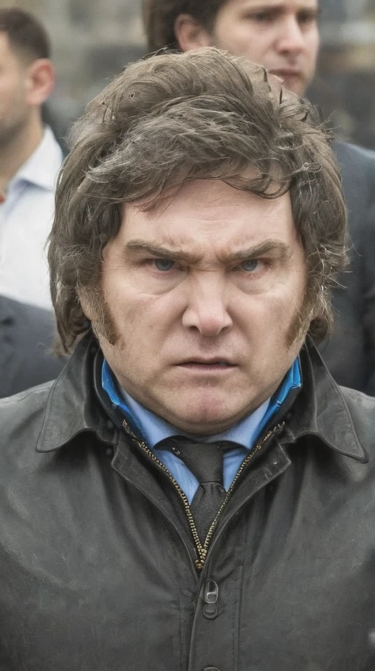Presiduende <lora:Presiduende_Milei:1>  angry, best quality, high quality