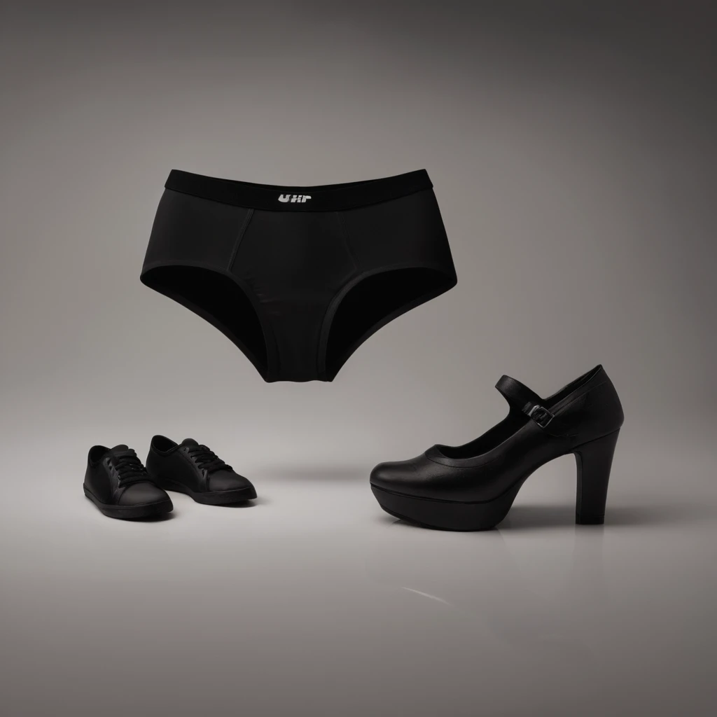 UHD, 4k, ultra detailed, cinematic, a photograph of  <lora:vantablack style:1>
a black table with a bunch of different items,underwear,panties,shoes,black footwear,black panties,no humans,knife,shoes removed,panties removed,clothes removed,bra removed,still life , vantablack style, super-black coating style, dark coating style
 <lora:Low-key lighting Style:1>, epic, beautiful lighting, inpsiring